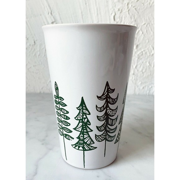 Starbucks 2015 Holiday Green Christmas Trees Tall 14.67 fl oz Mug - Coffee Cup - Picture 2 of 6